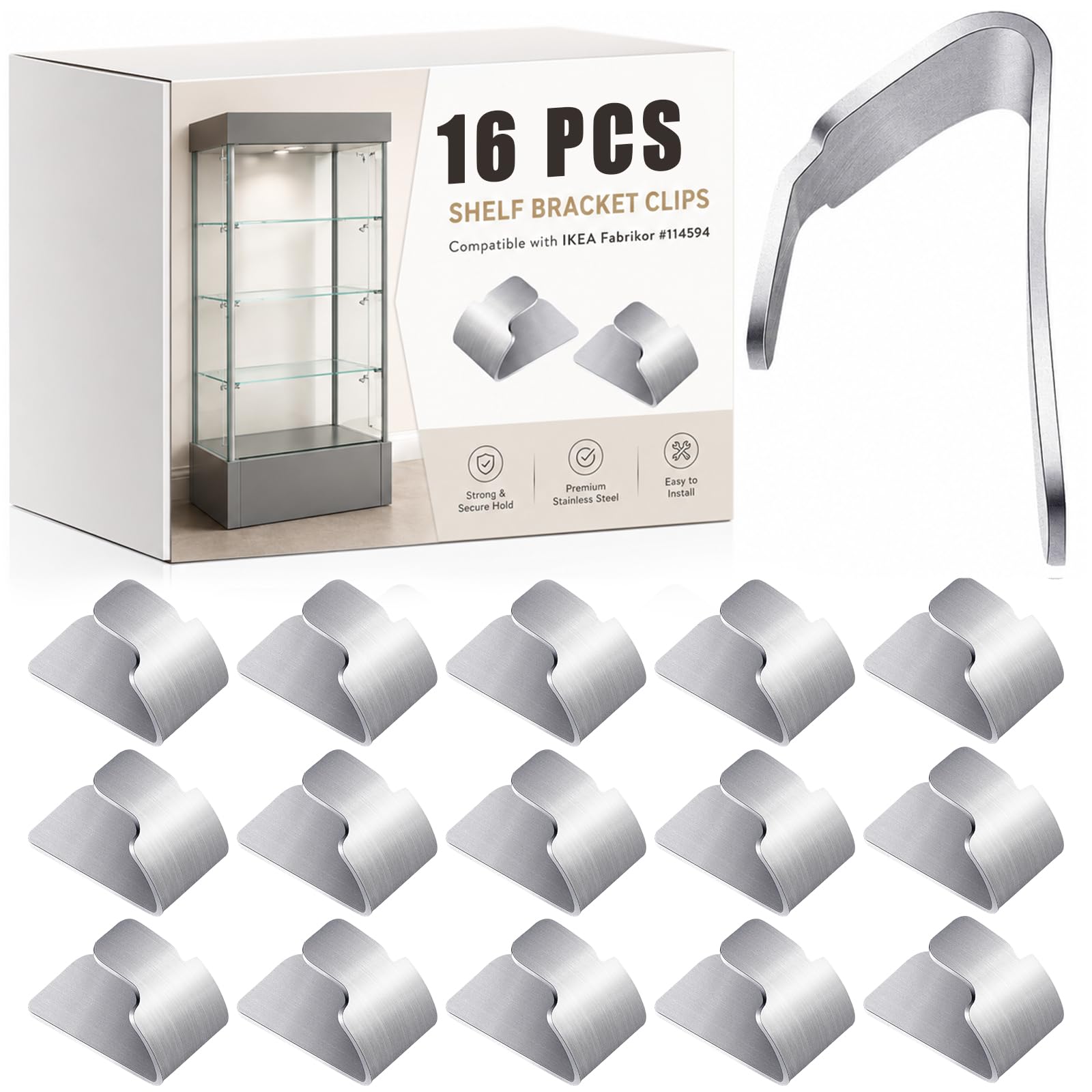 neaf Ikamo 16ピース Amazon.com: Yaocom 16 Pcs Metal Shelf Bracket Clips Compatible